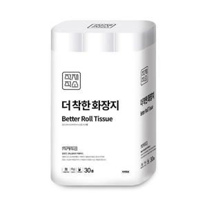 TEMU 더 착한 화장지 무형광 3겹 30M 30롤 1개