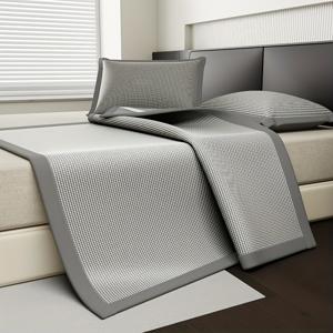 TEMU 럭셔리 쿨링 아이스 실키 섬유 쿨링 매트 2/3pcs 세트, 부드럽고 휴대가 편리한 피부 친화적 통기성 쿨링 매트, 여름용 장시간 쿨링 효과. 1매트 + 1/2베개커버 포함, 정교한 디자인, 접이식, 침실, 기숙사, 거실, 야외 캠핑용. 수분 흡수 및 땀 발산, 패셔너블하고 휴대 가능, 세탁기 사용 가능, 네 모서리에 스트랩 포함