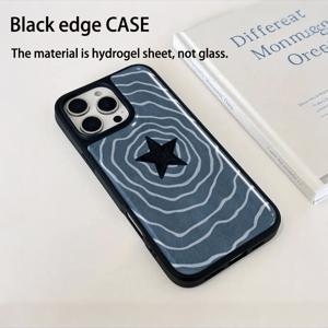 TEMU 폰케이스: 에폭시 수지 소프트 쉘 전기도금 접착제 낙하 방지 폰케이스 블루 스타즈 애플 16ProMax/15Plus/14/13 충격 방지 보호 커버 귀여운 휴일 선물 남자친구, , 여동생, 가족용