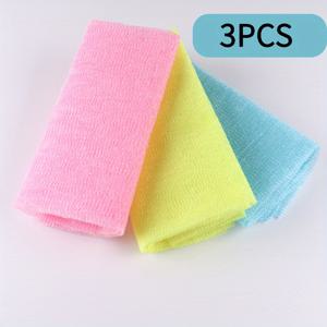 TEMU 2/3팩 롱 나일론 각질 제거 목욕 스크러버 - 바디 & 백 클렌저 샤워 젤, 스펀지 & 루파 호환 가능, 무향, 민감한 피부에 부드러운 라이트 베이지, 내구성 및 쉬운 청소, 바디 & 백 케어에 이상적, 슬릭 디자인, 매끄러운 질감, 각질 제거 장갑, 바디 및 샤워 젤 스크러버, 샤워 액세서리, 욕실 액세서리