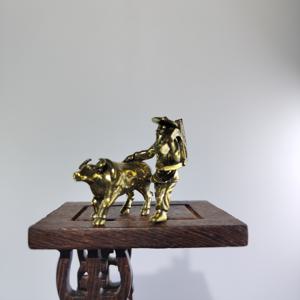 TEMU 장식용 황동 농부 조각상