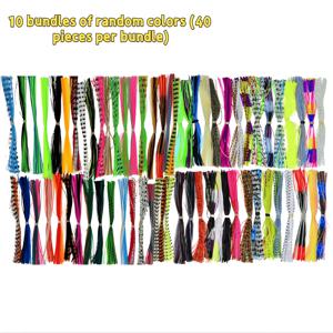 TEMU 10묶음, 랜덤 컬러, 1묶음 40개입, 혼합 컬러 실리콘 낚시 미끼, PVC 위스커 리그 액세서리, 납 머리 훅 실리콘 스커트, 실리콘 스커트 위스커 미끼 묶음 재료 - 컬러 미끼 - 실리콘 실 레이 개구리 꼬리 - 수생식물 실리콘 스커트