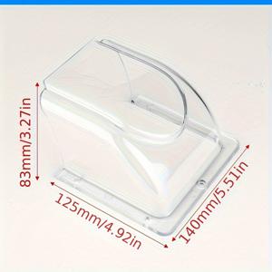 TEMU 1개 WDIY 야외 도어벨 비 커버 & 선쉐이드 방수 하우징 - 헤비듀티 투명 플라스틱 하우징, 키패드/인터콤/도어벨 시스템용, 보호 (장비 미포함) - 대부분의 출입 제어 시스템과 호환 가능|인터폰