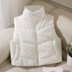 TEMU 여성용 루즈핏 패딩 코트 지퍼 & 드로스트링 베스트 가을 겨울용