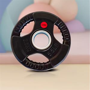 TEMU 범용 고무 코팅 바벨 플레이트, 2.5kg/5kg/10kg - 블랙, 내구성 있는 홈 짐용 웨이트 세트, 바닥 손상 없음