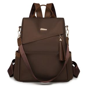 TEMU 남녀 공용 스타일리시 도난 방지 디자인 백팩, 트렌디한 컬러 블로킹의 고급 여행 가방, 통근 및 캐주얼 외출에 적합.