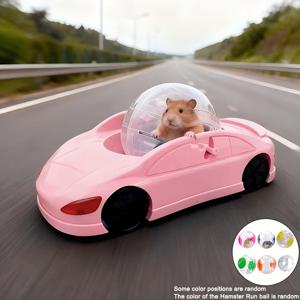 TEMU 초대형 햄스터 스포츠카 러닝볼 장난감 - 운동 및 엔터테인먼트 볼 포함, 내구성 강한 햄스터 휠, 소형 애완동물용 케이지 액세서리 (햄스터 케이지와 호환 가능) - 신체 활동 촉진