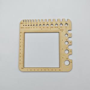 TEMU 1개, 나무 뜨개질 게이지 자, 다기능 감는 도구, 나무 뜨개질 자, 뜨개질 게이지, 뜨개질 바늘, 뜨개질 도구, 실감기 도구, 재봉 용품, 재봉 애호가에게 적합|뜨개실