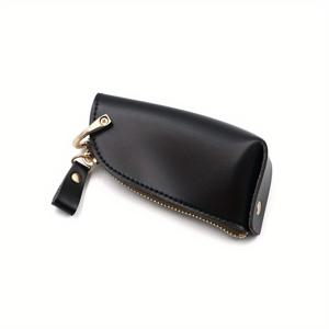 TEMU 남녀공용 PU 가죽 키홀더 케이스 - 지퍼포함 다용도 키보관함, 차 키, 집, 사무실용 - 내구성 좋은 캐주얼 스타일 일상용 액세서리 (남성 & 여성 공용) - 키 정리에 이상적인 휴일 선물