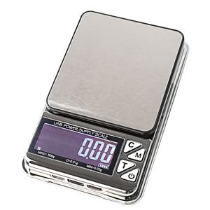 TEMU 초고정밀 스테인리스 스틸 디지털 저울 - 1000G X 0.01G, 충전식, LCD 디스플레이 포함, 주얼리 및 주방용으로 적합. 금 및 주얼리용 충전식 디지털 전자 저울, 상업용 전자 저울, 고급 주얼리 저울 500G/0.01G M