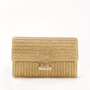 TEMU 보헤미안 베케이션 우븐 클러치 지갑, 여성용 스퀘어 플랩 지갑, 밀짚 클러치 지갑