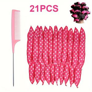 TEMU 11/21/31개입 열 없이 사용 가능한 유연한 헤어 컬러. 이 폼 롤러는 여성에게 완벽하며, 날카로운 꼬리 빗 세트와 함께 제공됩니다. 자연스러운 컬과 웨이브를 연출하기 위해 제작된 부드러운 물방울 무늬 폼을 특징으로 합니다.