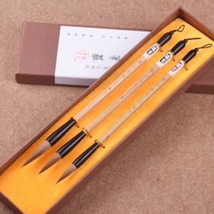 TEMU 3pcs 중국 서예 붓 세트 (대/중/소) - 선지 같은 잉크 붓 (란/주/후) - 수채화, 그림, 서예용 전통 중국 필기구, 초보자 및 전문가용 구/란/주/페이 붓 포함|캘리그라피