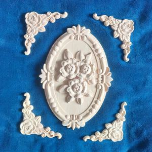 TEMU 5개 단일 나무 조각 인레이 나무 스티커, 무색 나무 조각 로즈 조합 스티커, 캐비닛, 문, 창, 가구, 배경 벽, 출입구, 사무실 등에 적합한 장식, 휴일 장식, DIY 장식, 장식 벽 페디먼트