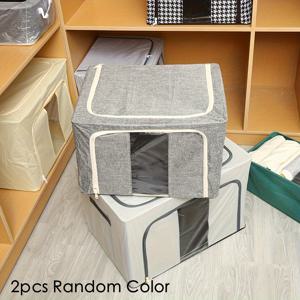 TEMU 2개 LATTBY 옥스포드 천 보관함 - 튼튼한 손잡이 & 금속 프레임, 접이식 대용량 방수 정리함 (신발, 옷, 담요 수납) - 공간 절약형 미니멀 디자인 메탈 프레임