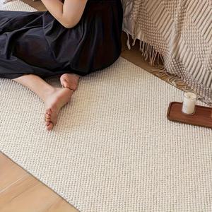 TEMU 천연 베이지 린넨으로 제작된 두꺼운 미끄럼 방지 현관 매트입니다. 마당, 피크닉, 발코니, 테라스에 적합합니다. 내구성이 뛰어나며 세탁기 사용이 가능하며, 구부러짐 방지 디자인으로 휴대 및 보관이 용이합니다.
