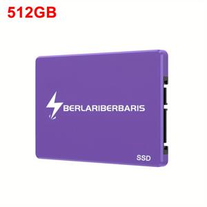 TEMU 밝은 보라색 SATA III SSD | 스타일리시한 2.5인치 내장 SSD (64GB/128GB/256GB/512GB) | 더 빠른 부팅 및 로딩 속도 | 노트북 및 데스크탑 간편 설치 | BLIKSEM 브랜드
