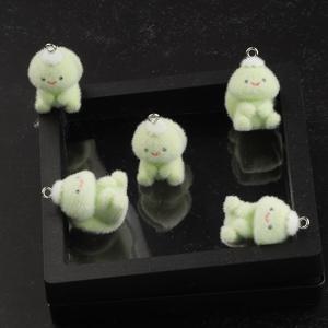 TEMU 귀여운 3D 플록 그린 거북이 알 펜던트 5개/1개 - DIY 주얼리, 체인 참, 펜던트 장식, 가방 액세서리, 정교한 DIY 선물, 소프트하고 사랑스러운 디자인의 솔리드 레진 노벨티 시리즈 거북이 알 펜던트, 휴일 선물 및 할로윈에 이상적