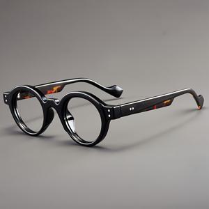 TEMU 빈티지 원형 프레임 안경 (안경 없음) | 남녀공용, 토르토이 쉘 색상, 풀림 디자인, TR90 플라스틱, 컴퓨터 게임에 적합, 배터리 없음