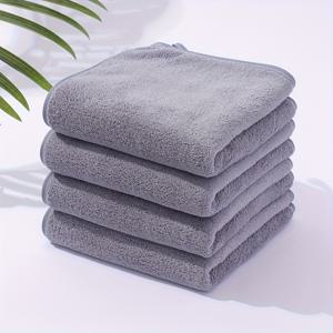 TEMU 4/6 초흡수성 산호 양털 타월, 헤어 드라이 타월, 욕실 타월, 초극세사 300GSM 원단으로 제작, 모던 미니멀 스타일, 가정, 욕실, 헬스장, 호텔 및 스파에 적합 - 속건성 직사각형 타월 (Space Th)