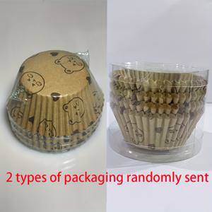 TEMU 100개/200개 카툰 베어 베이킹 오일 페이퍼 라이너, 머핀 컵케이크 장식 패드, 스노우스킨 케이크용