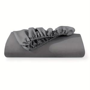 TEMU 1개 솔리드 컬러 브러시드 마이크로파이버 피트드 시트 - 부드럽고 통기성 좋은 세탁 가능한 침구, 편안한 다기능 매트리스 보호대, 침실, 게스트룸, 아파트, 학교용 사계절 침구 (베개커버 미포함)