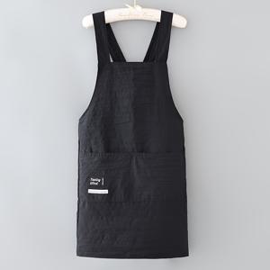 TEMU 1개 크로스 스트랩 앞치마, 대형 포켓 2개 - 부드럽고 가벼운 요리, 그릴, 가드닝, 카페, 레스토랑용
