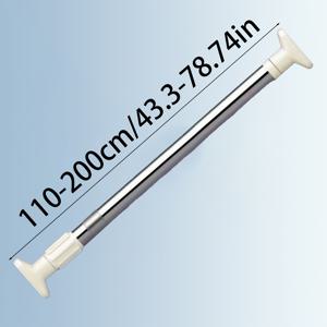 TEMU 쉬운 설치 드릴 없는 텔레스코픽 로드 - 욕실, 주방, 발코니 등 다용도 - 샤워 커튼, 문 커튼, 옷장 지지대에 완벽|샤워커튼