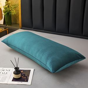 TEMU 1개 초대형 바디 필로우 - 등, 목, 임신, 옆으로 자는 사람을 위한 초대형 지지 필로우 - 저자극성 & 세탁기 사용 가능 - 터키옥/진한 파랑 - 침대, 소파, 독서용 - 부드러운 밀크 필링 - 성인, 임산부, 커플에게 이상적 - 공간 절약형 디자인 - 럭셔리 침구 액세서리 - 오래 지속되는 지지력과 편안함, 대형 바디 필로우|허리보호대|목베개