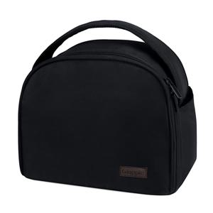 TEMU 보온 도시락 가방, 벤토 박스용 블랙 냉장백 - 성인용 비식품접촉 백투스쿨