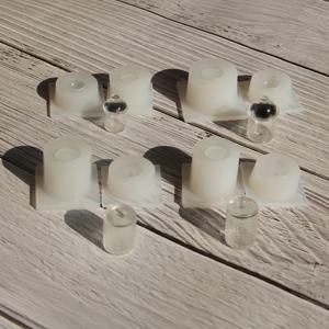 TEMU 4개 미니어처 레진 몰드 세트 (뚜껑 포함) - DIY 공예용 고투명 실리콘 병, 3D 레진 캐스팅, 보석 만들기 및 홈 데코, 비즈 공예 용품, 장식 미니어처, 내구성 있는 공예 도구