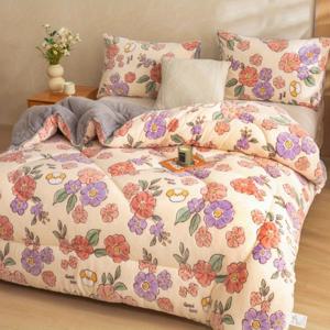 TEMU 눈꽃 겨울 이불, 플러시 플란넬 이불커버 - 부와 번영을 상징하는 꽃무늬 디자인, 부드럽고 따뜻한 두꺼운 가을/겨울 담요, 세탁기 사용 가능 무색상, 크리스마스 선물용 초대형 침구 세트, 럭셔리 컴포트 - 사계절 사용 가능한 포근한 파일 원단, 메인 침실, 게스트룸, 호텔용 추천