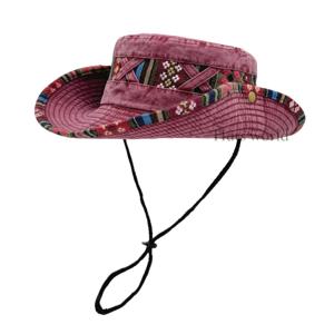 TEMU 1개 민족 스타일 빈티지 어부 모자, 다용도 패션 버킷햇, 남녀 공용, 해변 및 야외 여행에 완벽, 이상적인 선물 선택|벙거지모자