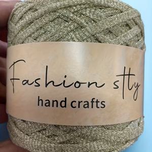 TEMU 5mm 반짝이는 금색 & 은색 글리터 코바늘 뜨개실 - 가방, 스카프 및 액세서리 제작을 위한 반짝이는 공예 재료, 내구성이 뛰어난 폴리에스터, 수제 프로젝트 및 공예 용품에 적합