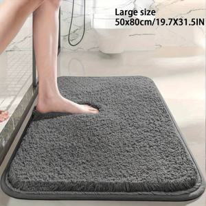 TEMU 1개 욕실 러그 두꺼운 미끄럼 방지 부드러운 플러시 흡수성 바닥 매트, 안전한 가족 거실 주방 침실 농가 스타일 카펫 봄 여름 가을 겨울 크리스마스 추수감사절 할로윈 PVC 러그를 위한 욕실 추가 및 홈 데코