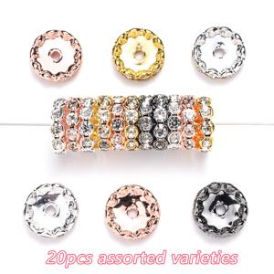 TEMU 20개 네오비비 15mm 투명 라인스톤 스페이서 비즈 - DIY 주얼리 만들기용 웨이브 모양 & 다양한 색상의 반짝이는 , 팔찌, 목걸이, 귀걸이, 열쇠고리 장식용 인공 수정 구슬