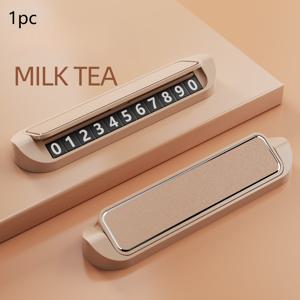 TEMU 1개 마카롱 컬러 주차 표지판, 알루미늄 합금 및 ABS 소재, 숨겨진 내부 주차 번호판, 컴팩트 사이즈, 시야 방해 없음