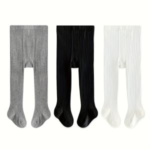 TEMU 3개 세트 레깅스, 단색 타이츠, 부드럽고 편안함, 유아, 남아, 여아에게 적합, 다양한 색상으로 제공.