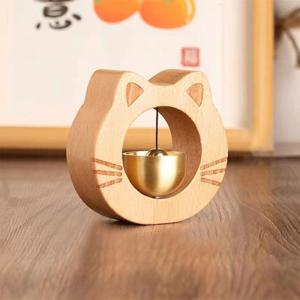 TEMU 현대 일본식 목재 초인종 - 전원 필요 없음, 흡착컵 마운트, 새 집 주인들을 위한 홈 데코 입구 차임