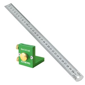 TEMU CCIEAO 알루미늄 목공 스크라이브, 90도 각도 자 스크라이빙 블록, T-스크라이버 마킹 스톱, 강철 DIY 목공 측정 게이지, 위치 지정 로케이터 도구 포함