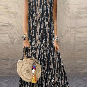 TEMU 세련되고 우아한 라운드넥 바캉스 롱 드레스 및 탱크 드레스를 위한 새로운 여름 컬렉션