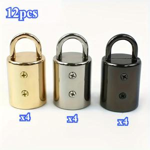 TEMU 12개 세트 행잉 로프 버클 – DIY 지갑 만들기, 장식 태슬 캡 후크 & 스크류 코드 잠금 장치가 있는 금속 가방 클립 – 빈티지 하드웨어, 핸드백, 마크라메 공예 및 프로젝트용 – 가방, 식물 홀더 및 홈 데코용 조절 가능한 스토퍼