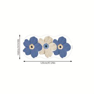 TEMU 1개 벨벳 카펫, 850G/㎡ 유화 꽃무늬 디자인, 미끄럼 방지 라텍스 입자 뒷면, 세탁기 사용 가능, 거실, 침실, 화장대, 워크인 클로셋, 침대 옆에 적합. 소파에 놓을 수 있습니다.