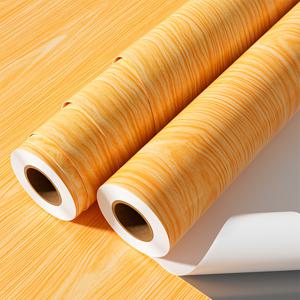 TEMU 2롤 저렴한 고급 레트로 두꺼운 바닥 스티커, 간편한 부착, 3D 프린팅 텍스처, 스크래치 방지, 내마모성, 방수, 간편한 청소. 거실 바닥, 벽, 가구 리모델링에 적합