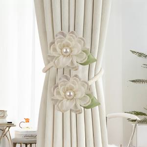TEMU 1개 꽃 커튼 타이백 홀더, 라이트 럭셔리 스토리지 로프 버클 X자형 드레이퍼리용