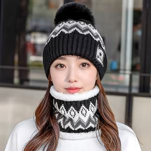 TEMU 2개/1세트 여성용 겨울 한국식 웨이브 레이디스 사이클링 안감 모자 따뜻한 문 모자 조커 가을 겨울 데이 모자|벙거지모자