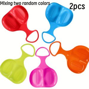 TEMU 2개/5개입 휴대용 두꺼운 스노우 슬레드, 겨울 야외 스키 용품, 잔디 보드, 슬라이드, 스노우보드, 스노우 디스크, 모래 디스크, 모래 보드 및 다양한 시나리오를 위한 다기능 보드