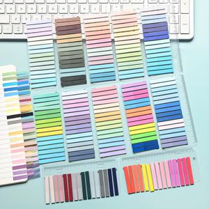 TEMU 12가지 스타일, 1팩, 총 3840매, 단색 투명 스티커 메모, 창의적인 의료 기록 라벨, 모란디 색인 스티커, 기록 표시 N번 스티커