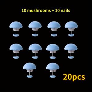 TEMU 20개입 버섯 모양 퀼트 고정 장치 | 자동 바늘 불필요, 미끄럼 방지, 재사용 가능, 간편한 세척, 퀼트, 다운 커버, 시트, 담요, 커튼, 슬리퍼, 양말에 적합 - 혼합 색상, 폴리프로필렌 소재