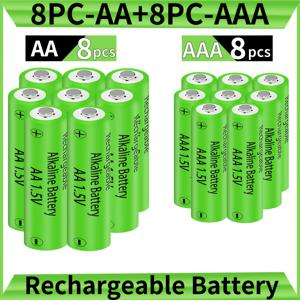 TEMU AA 8개 + AAA 8개, 고용량 1.5V 1200mAh 충전식 AA/AAA 배터리, 최대 1200회 충전 가능, 헤드램프, 손전등, 카메라, 소형 선풍기, 야외 정원 조명용 배터리|후레쉬|서큘레이터선풍기